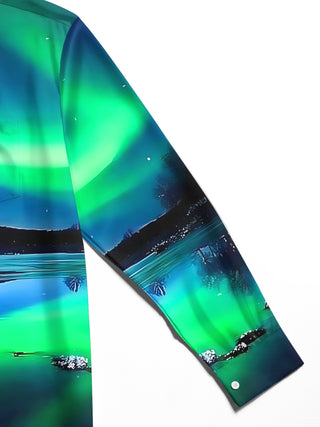men's printed shirt close-up full sleeve
