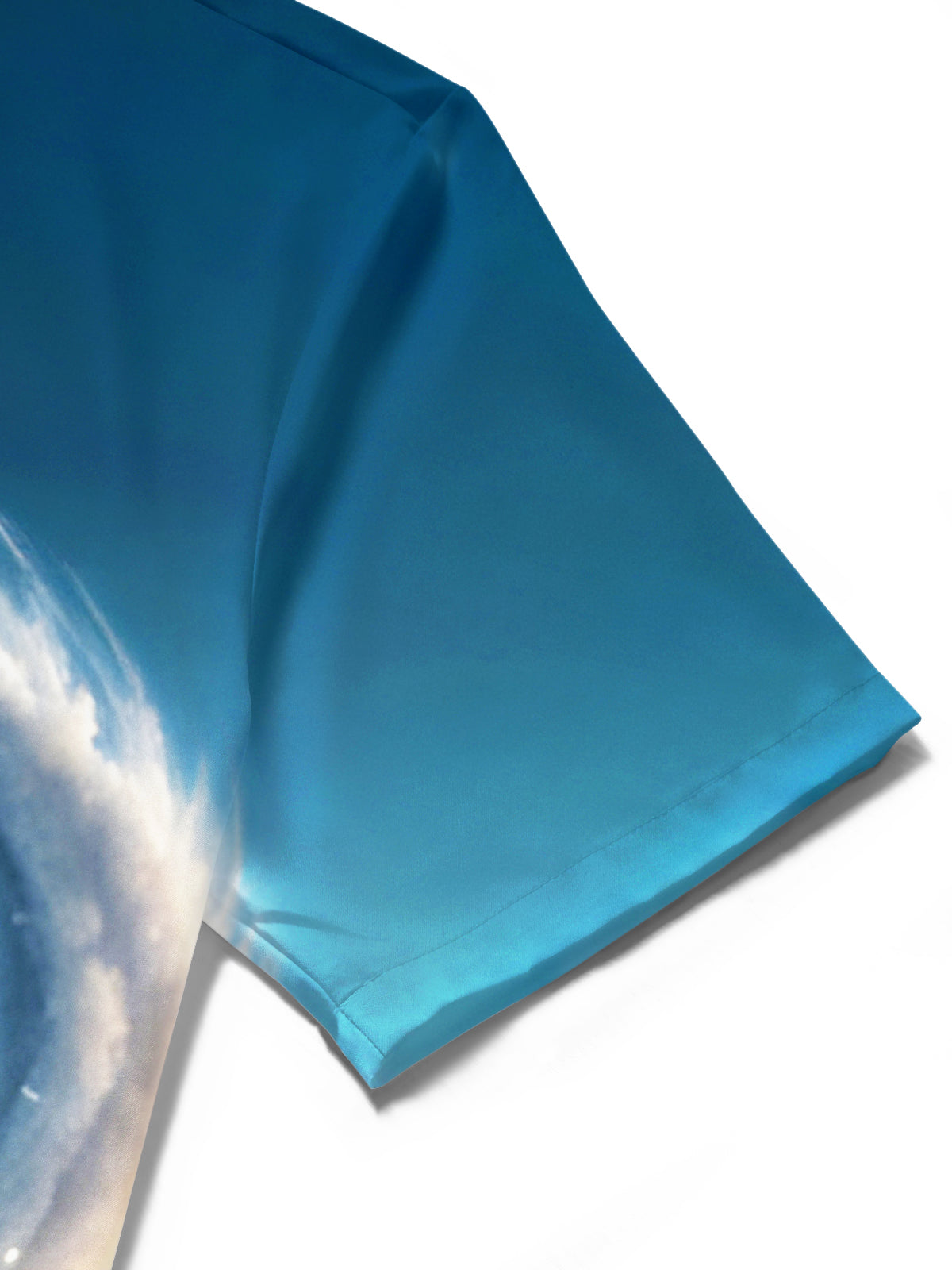 Funny Winter Polar Bear Cyclone Cloud Men's Pocket Short Sleeve Shirts