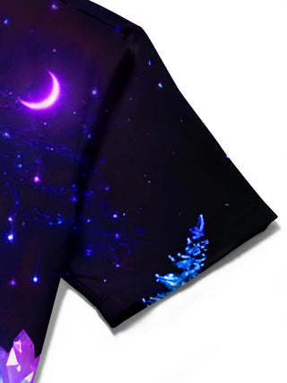 men's Christmas shirt close-up short sleeve