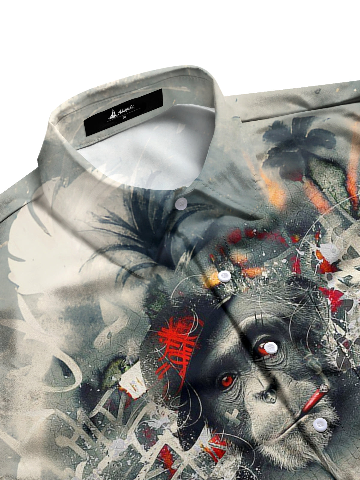 Chimpanzee Graffiti Art Print Men's Pocket Short Sleeve Shirts