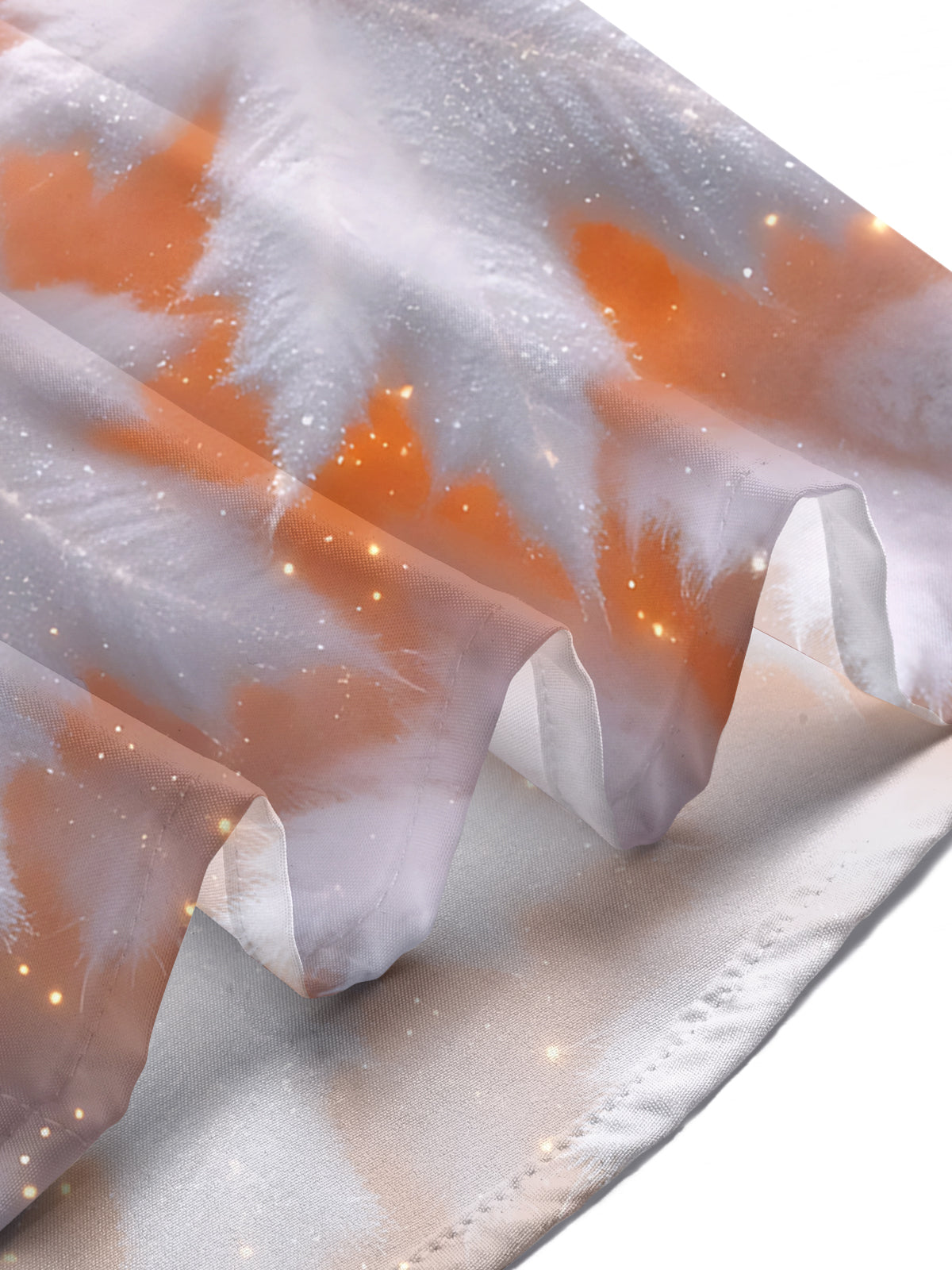 Winter Frosty Maple Leaf Print Men's Pocket Long Sleeve Shirts