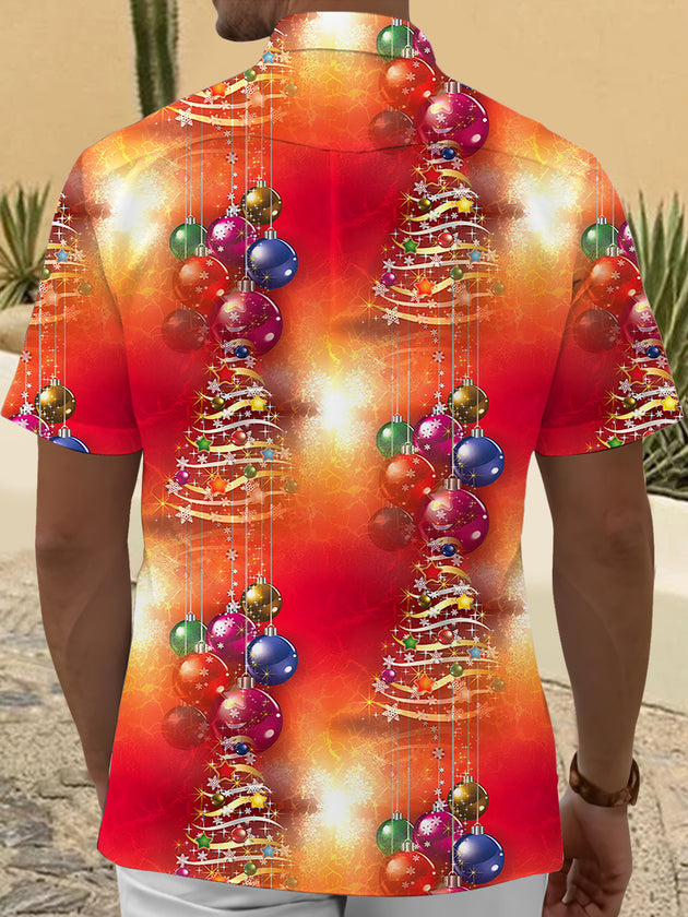 men's holiday shirt back view