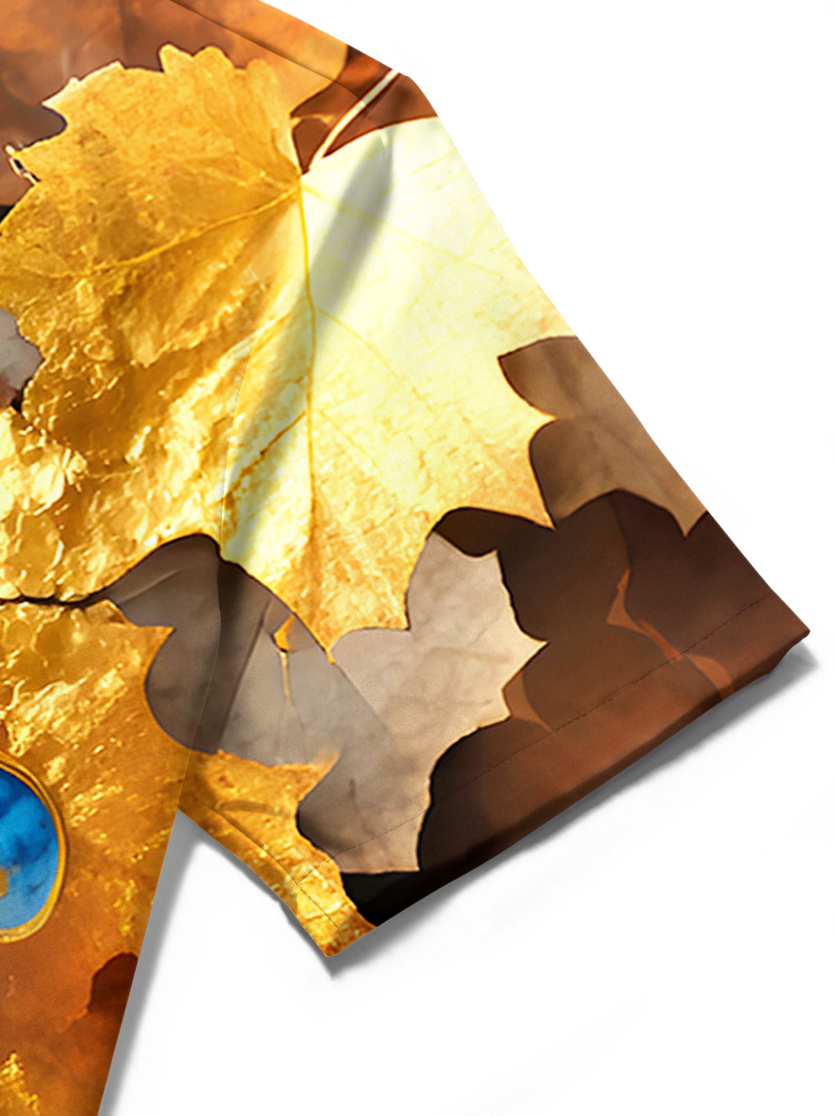 Leaf Floral Men's Pocket Short Sleeve Shirts