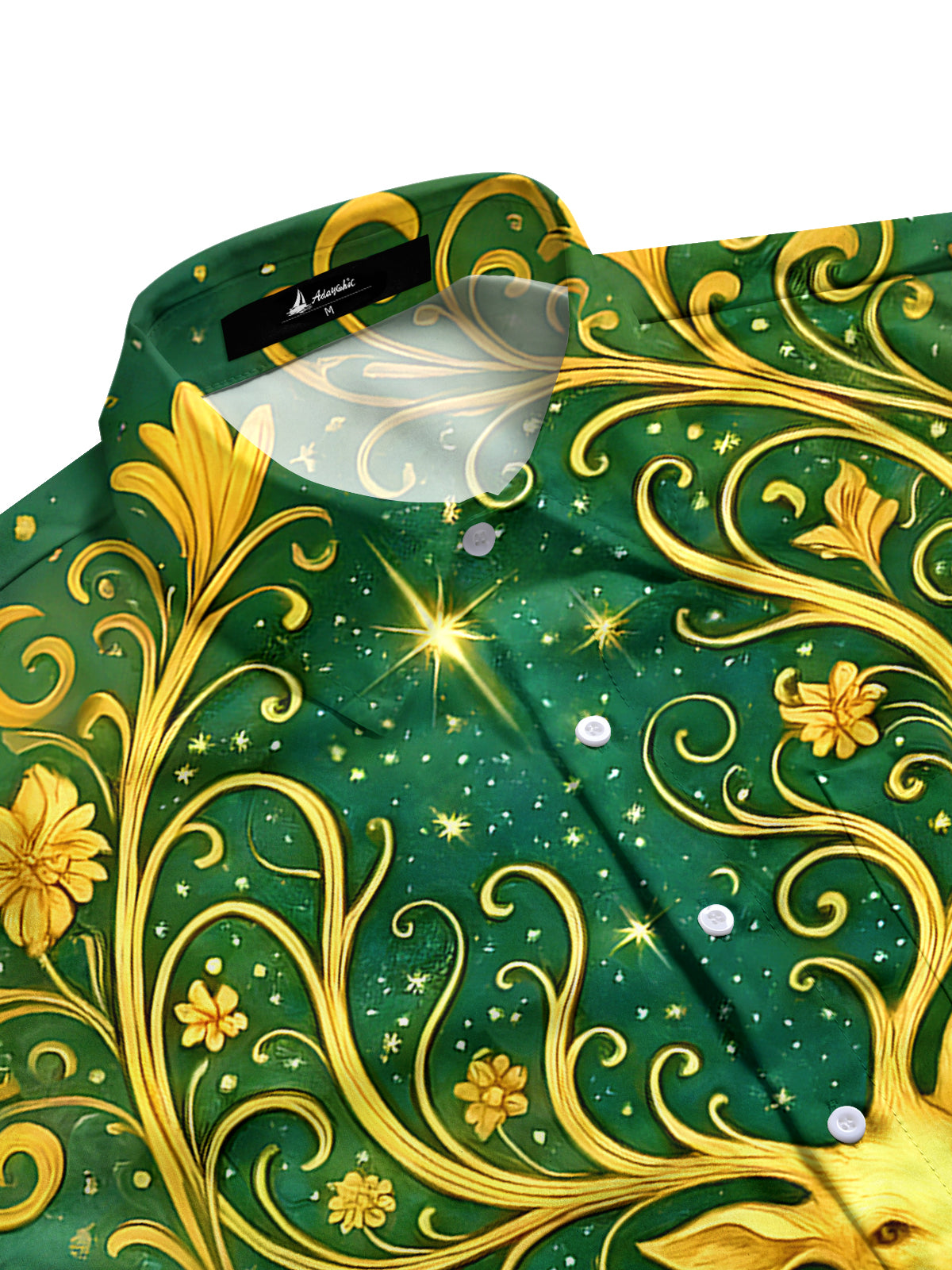 Retro Deer Men's Pocket Short Sleeve Shirts