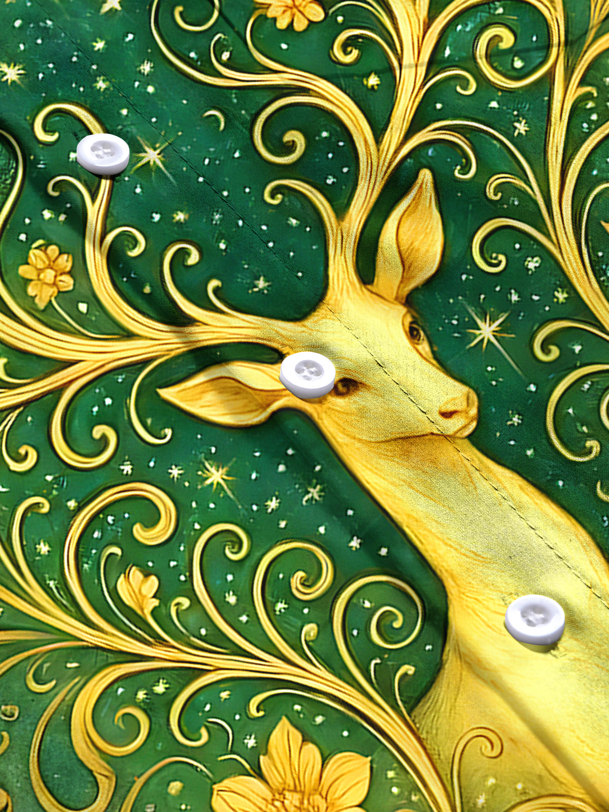 Retro Deer Men's Pocket Short Sleeve Shirts