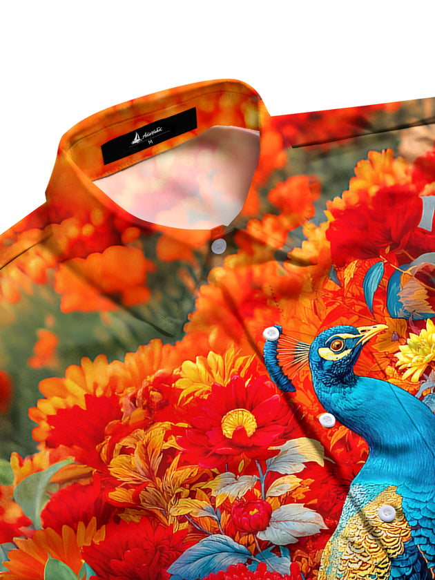 men's classic print shirt side view