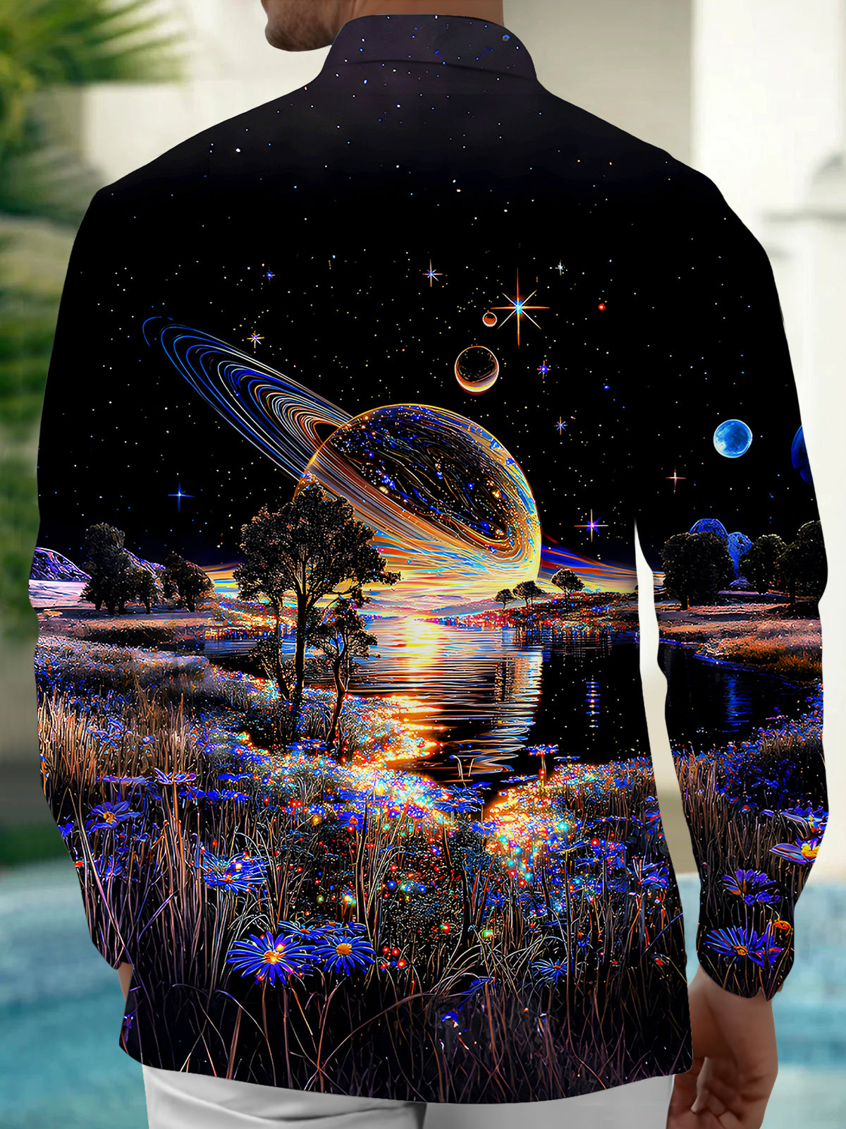Universe Men's Pocket Long Sleeve Shirts