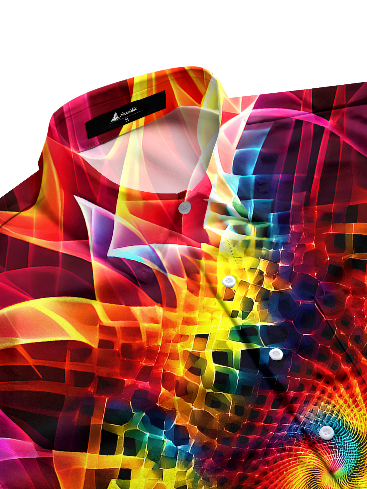 Tie Dye Abstract Men's Pocket Long Sleeve Shirts