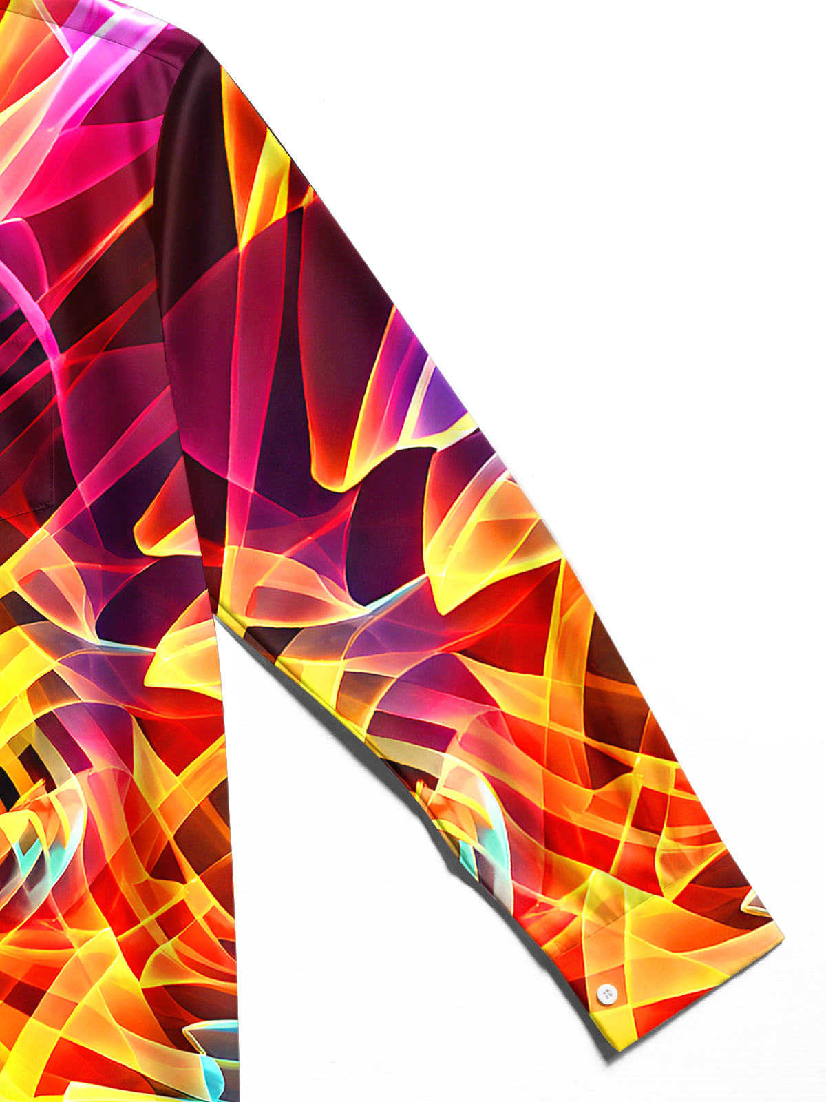 Tie Dye Abstract Men's Pocket Long Sleeve Shirts