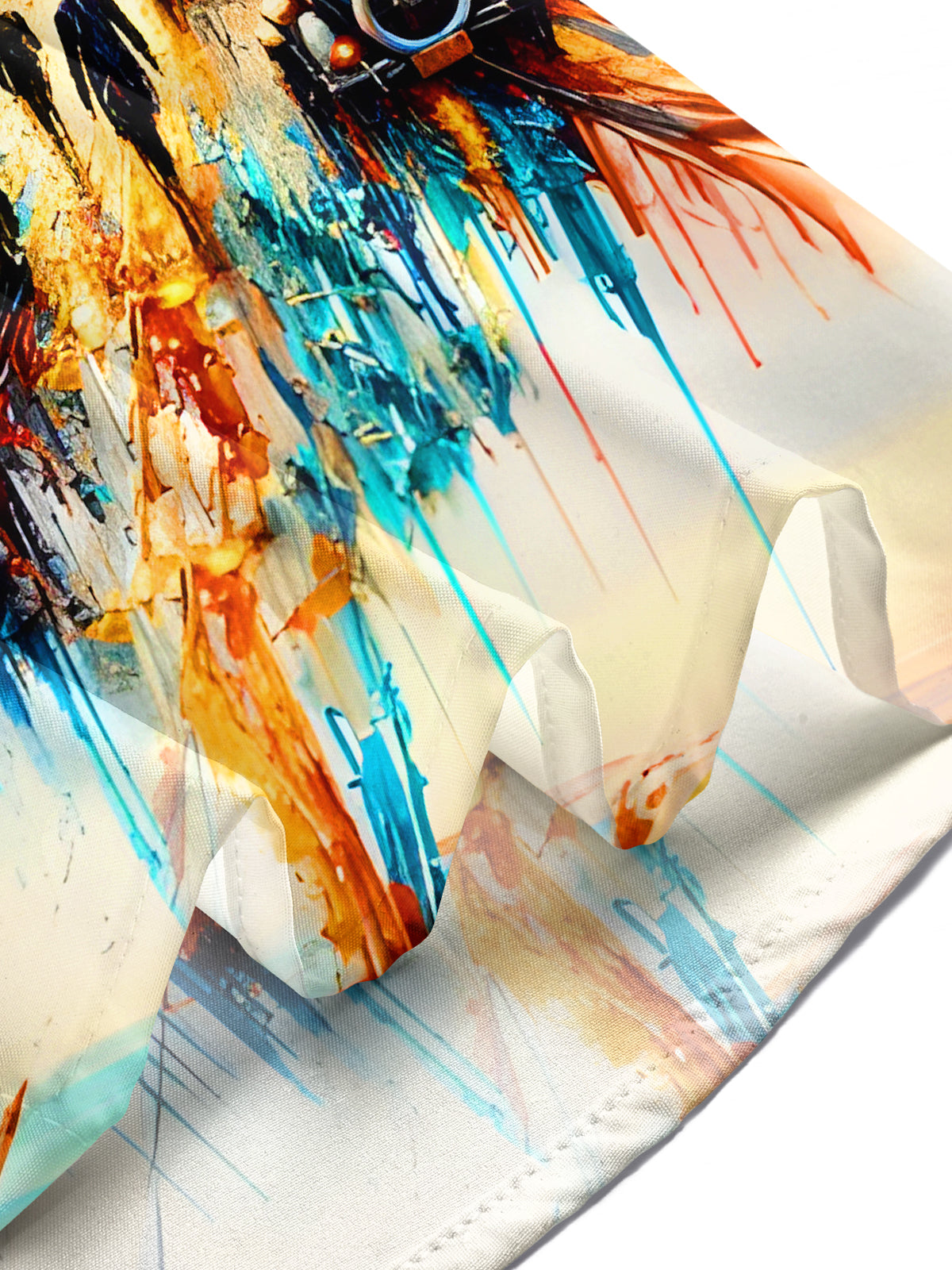 Art Tie-Dye Ship Cars City Men's Pocket Long Sleeve Shirts