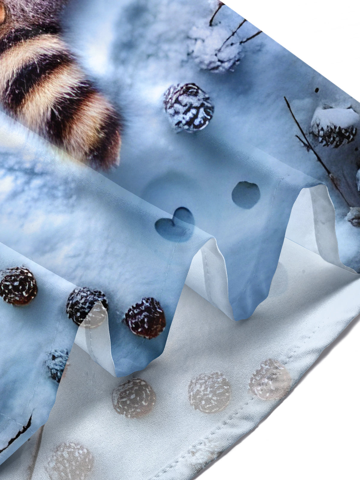 Funny Winter Snow Raccoon Men's Pocket Long Sleeve Shirts