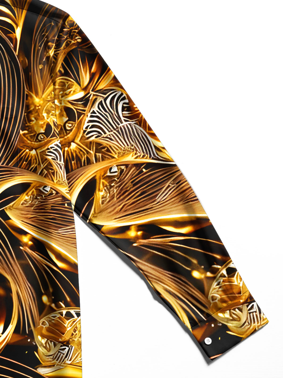 Art Gilded Abstract Men's Pocket Long Sleeve Shirts
