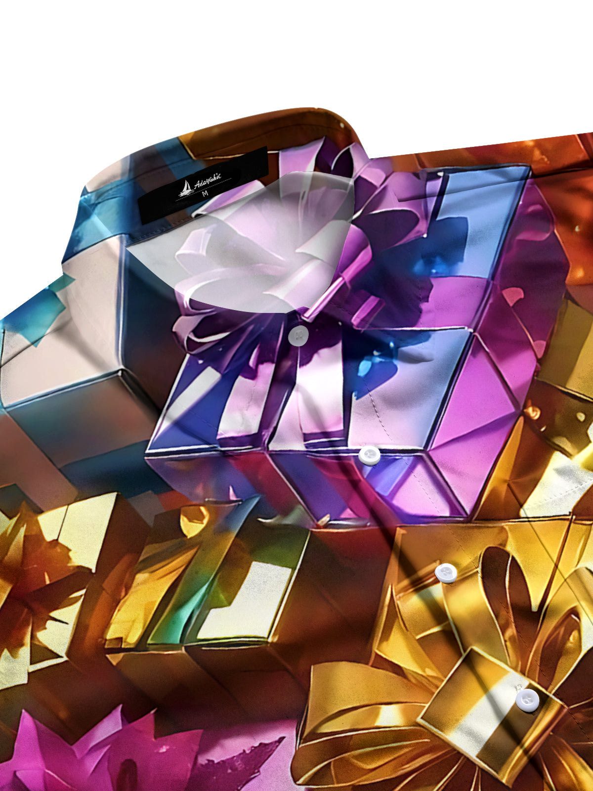 Christmas Gift Print Men's Pocket Short Sleeve Shirts