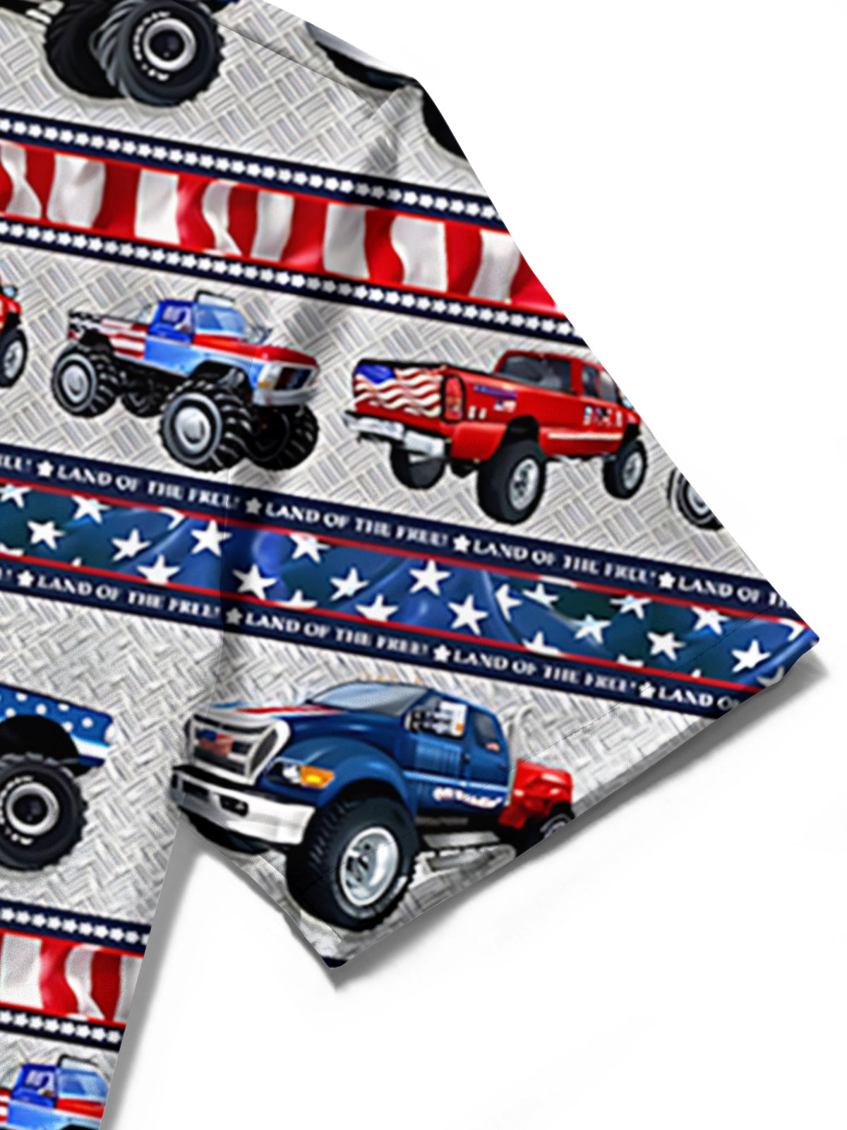 Car Print Men's Pocket Short Sleeve Shirts