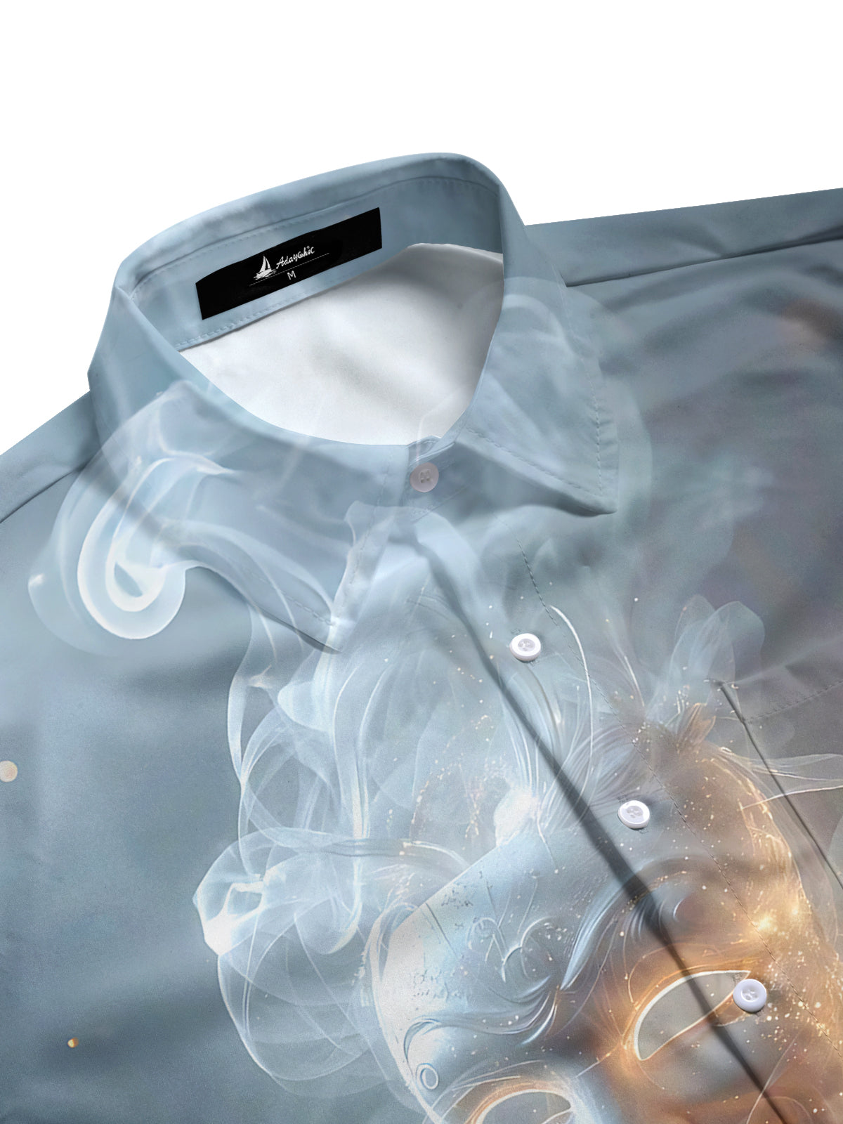 Mask Print Men's Pocket Short Sleeve Shirts