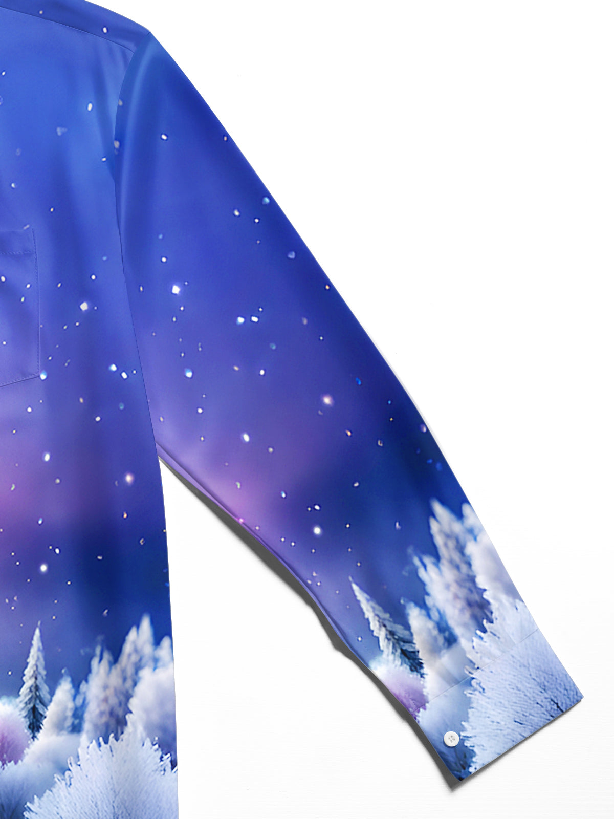 Winter Forest Men's Pocket Long Sleeve Shirts