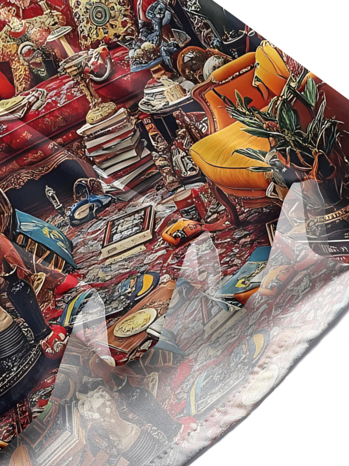 Vintage Art Print Men's Pocket Long Sleeve Shirts