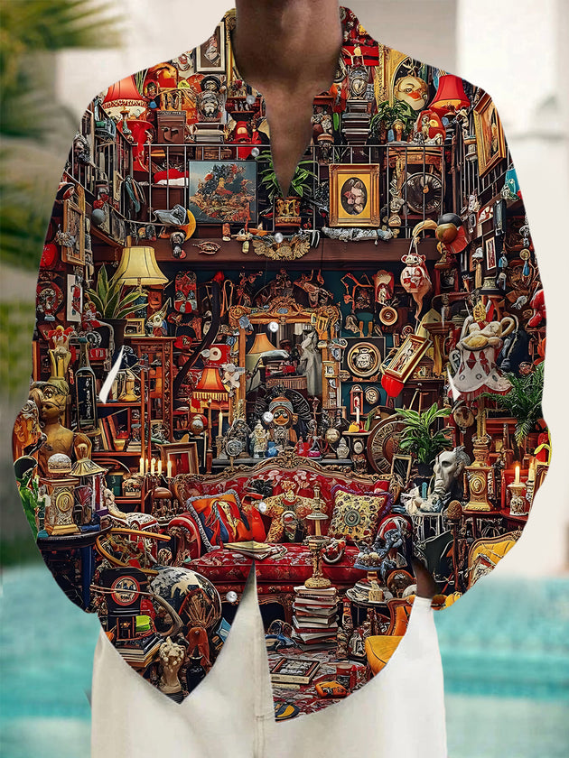 men's vintage style shirt front view