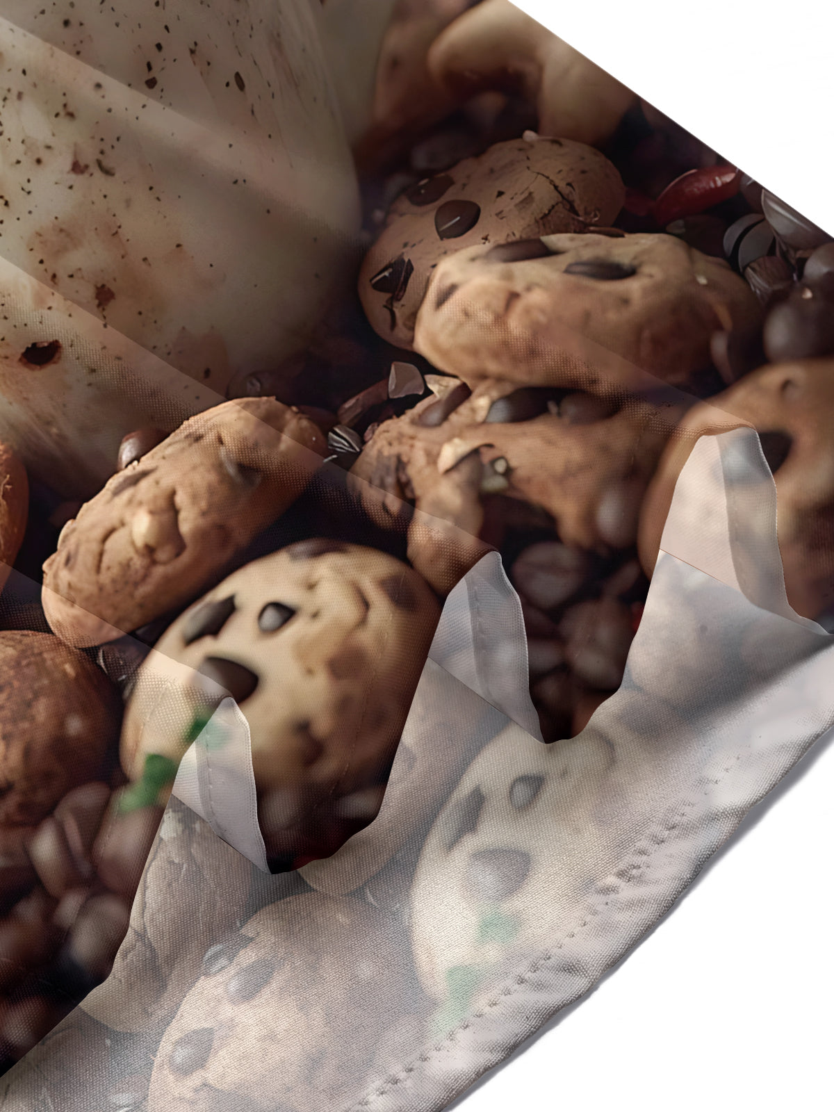 Winter Snowman Cookie Print Men's Pocket Short Sleeve Shirts