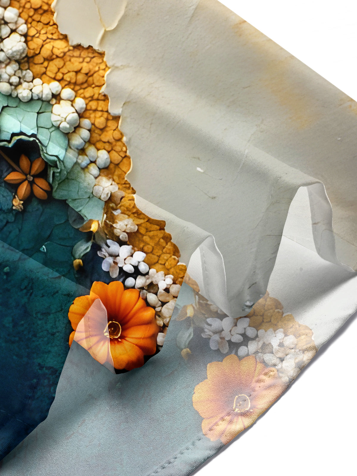 Cracked Floral Men's Pocket Short Sleeve Shirts