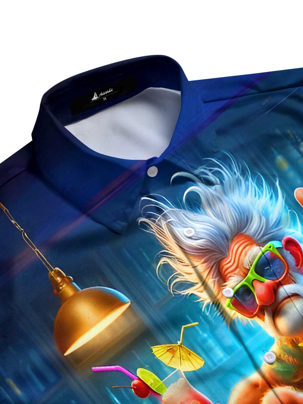 Funny Elderly Man Sitting At The Bar Men's Pocket Short Sleeve Shirts