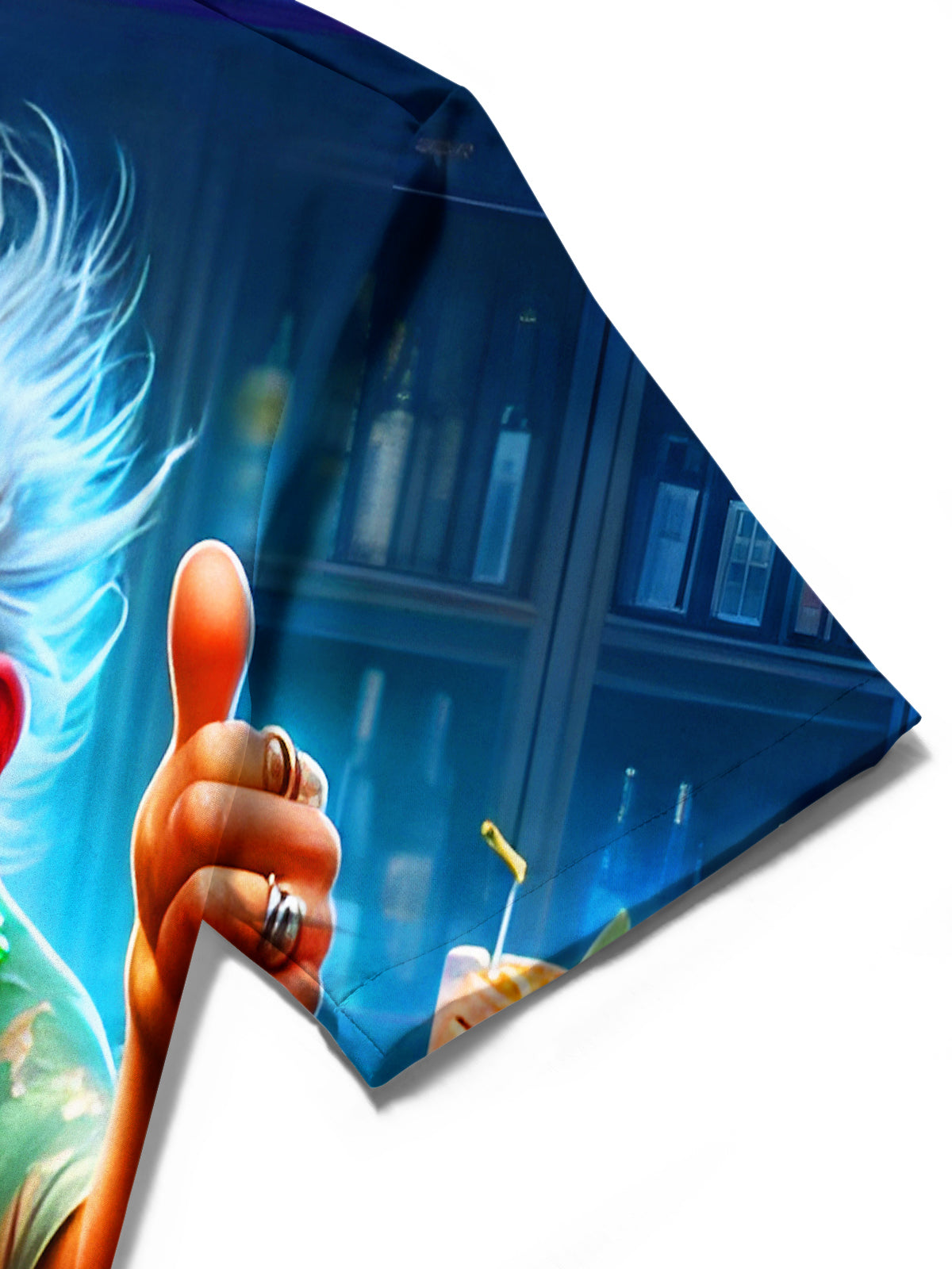 Funny Elderly Man Sitting At The Bar Men's Pocket Short Sleeve Shirts