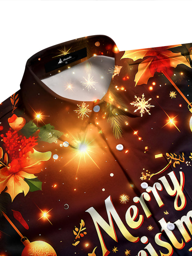 men's festive shirt side view