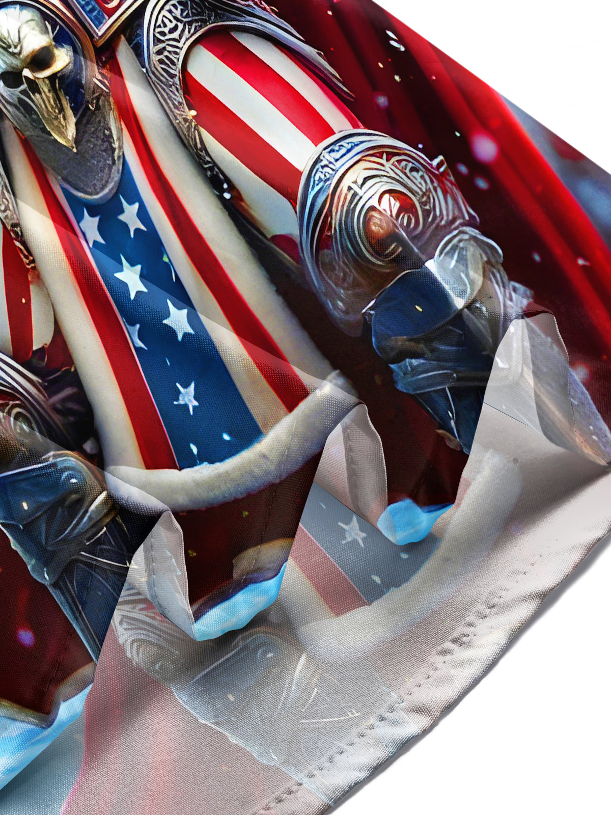 Fun Santa Claus General Eagle Aurora Xmas Men's Pocket Short Sleeve Shirts