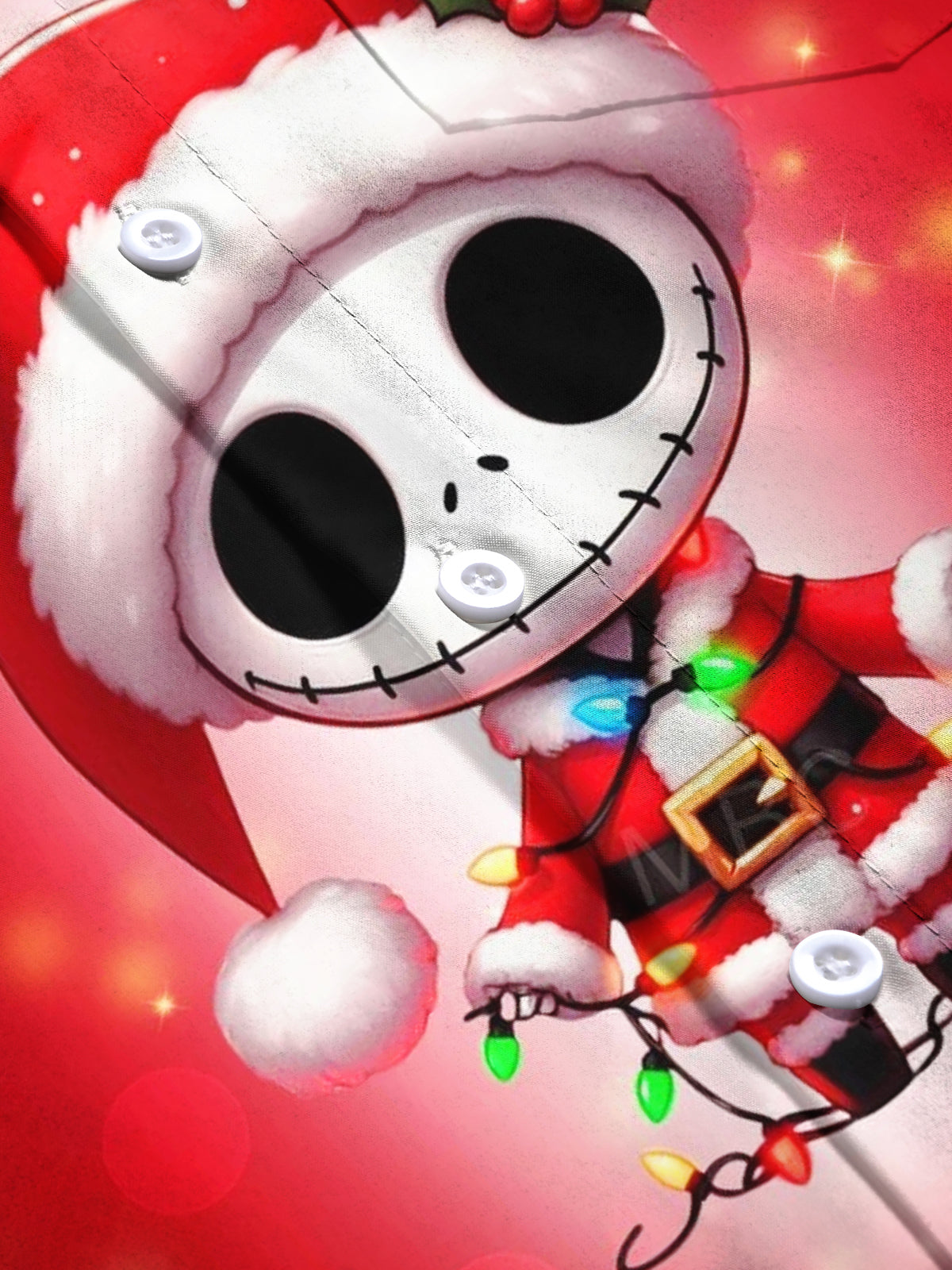 Christmas Print Men's Pocket Short Sleeve Shirts