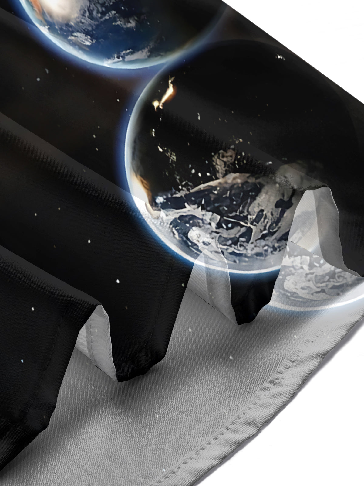 Earth Print Men's Pocket Long Sleeve Shirts