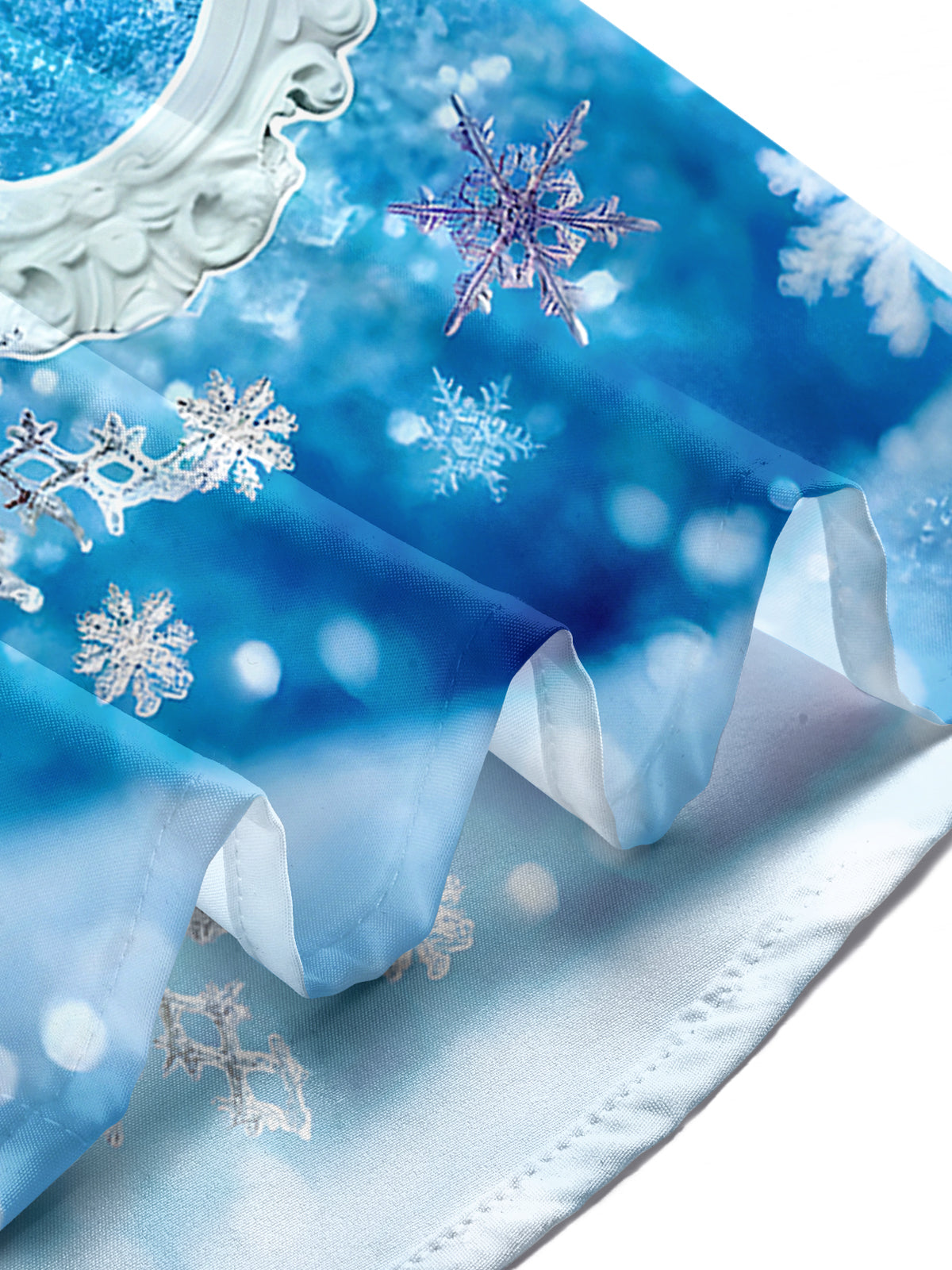 Christmas Mirror Snowflake Men's Pocket Short Sleeve Shirts