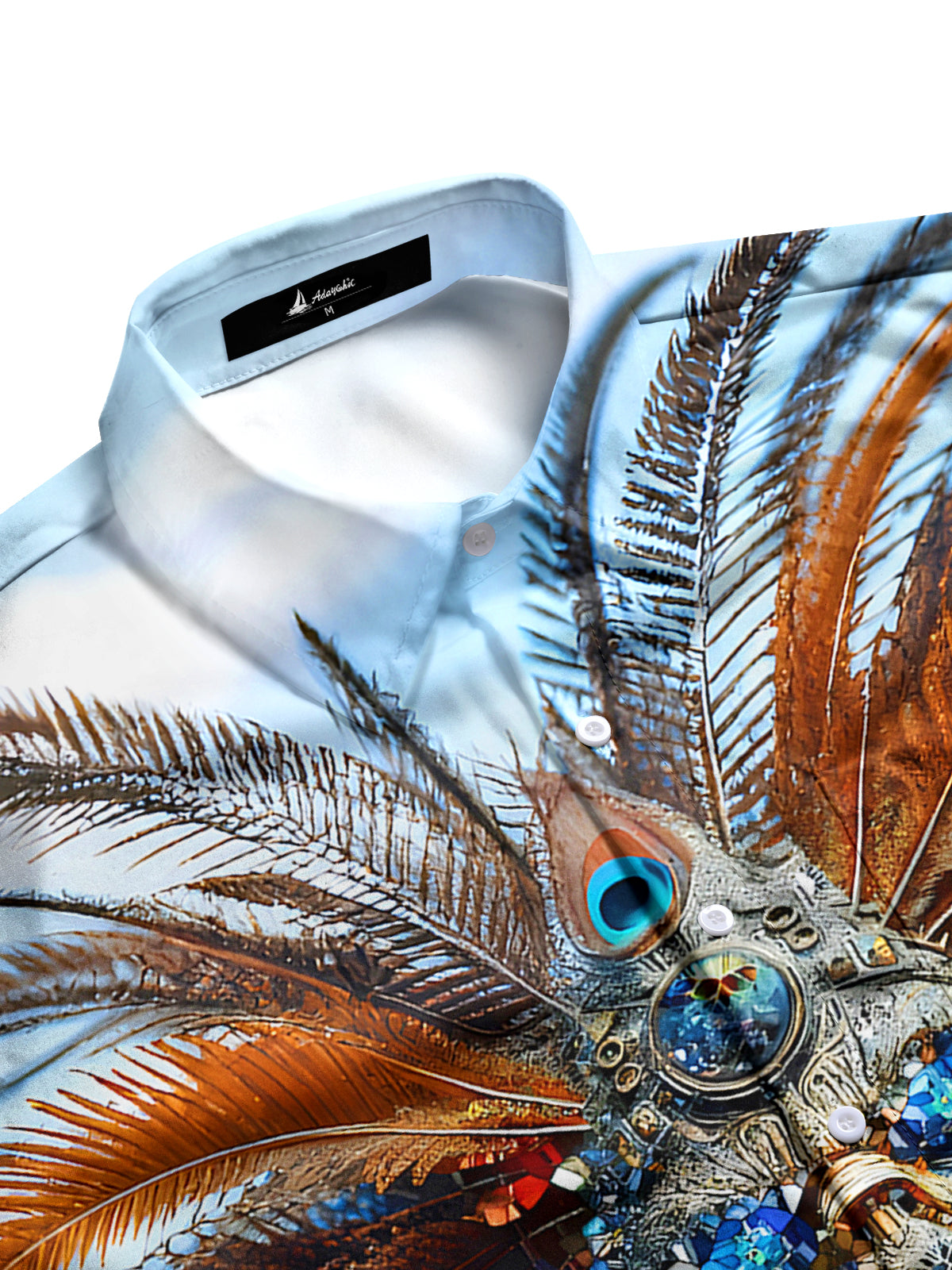 Peacock Men's Pocket Short Sleeve Shirts