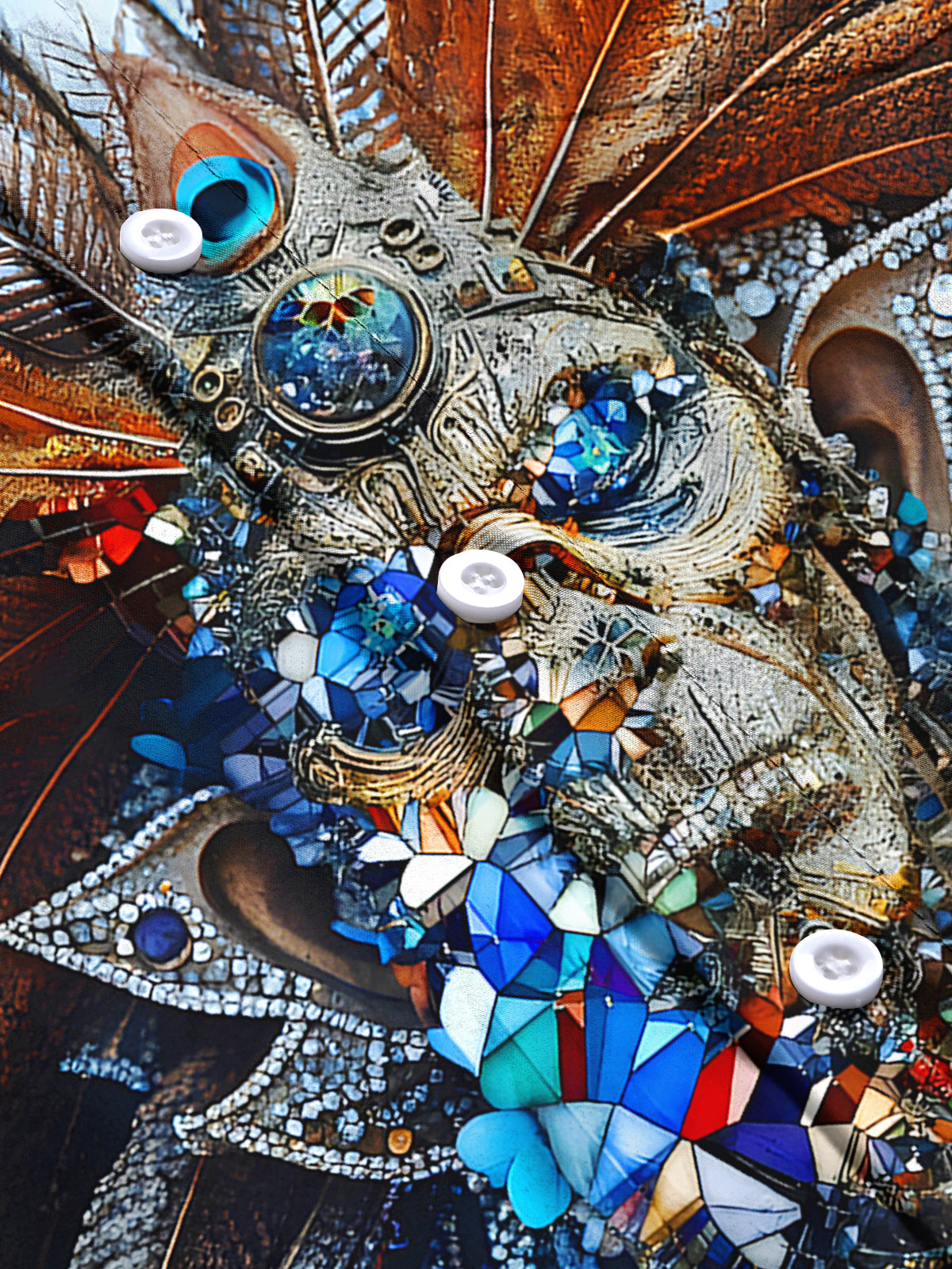 Peacock Men's Pocket Short Sleeve Shirts