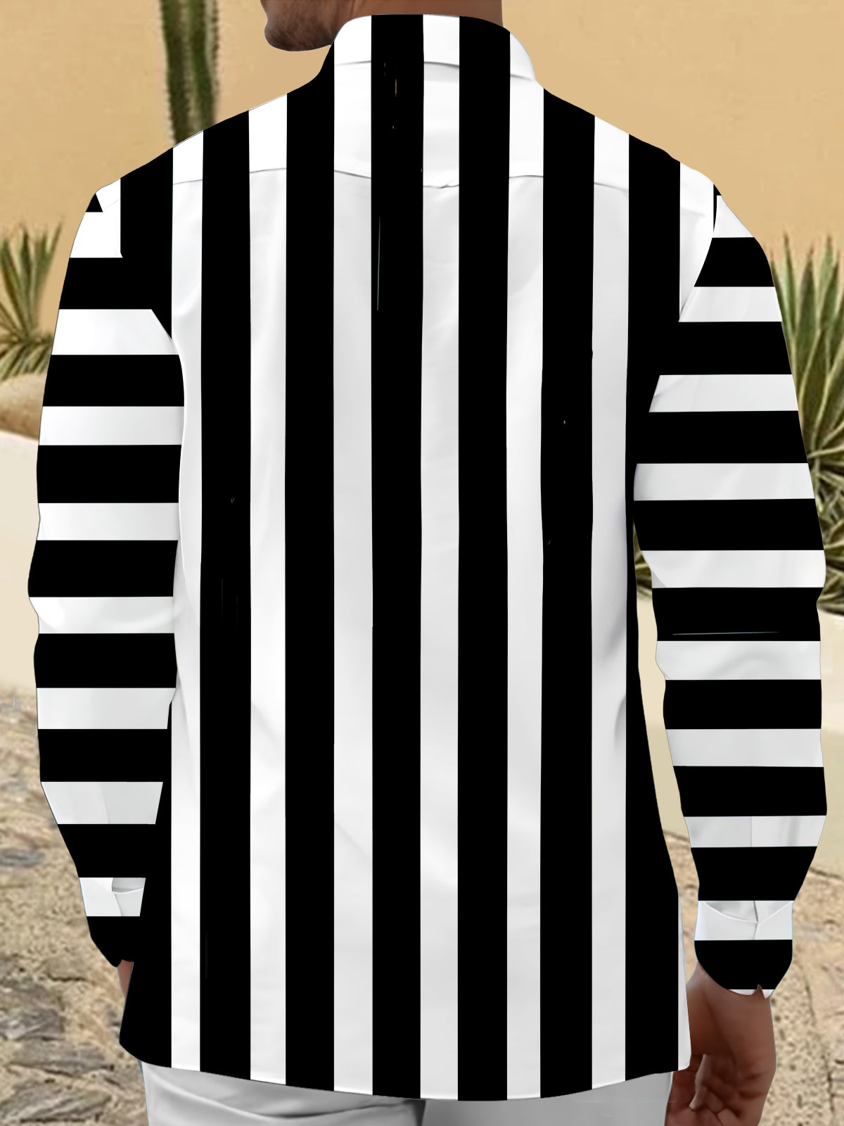 Funny Christmas Costume Men's Pocket Long Sleeve Shirts