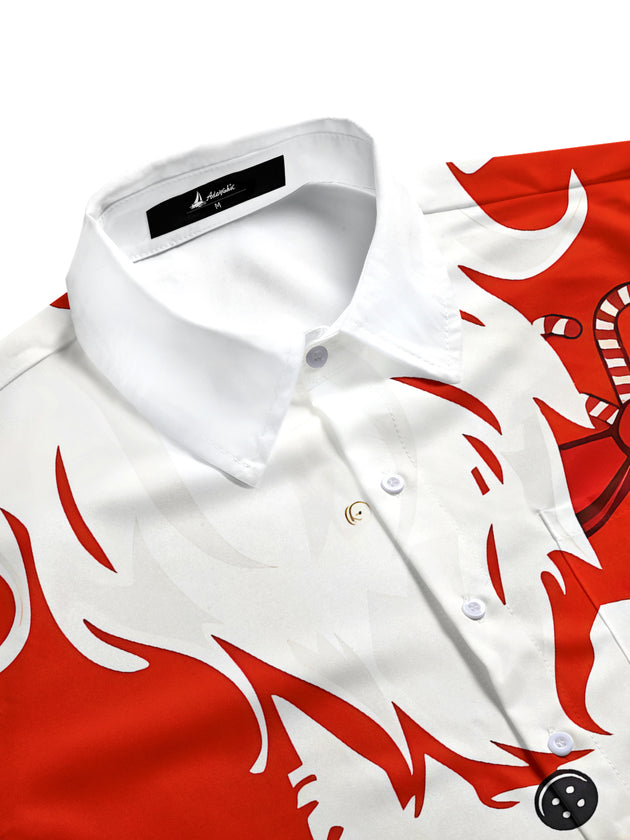 men's festive shirt side view