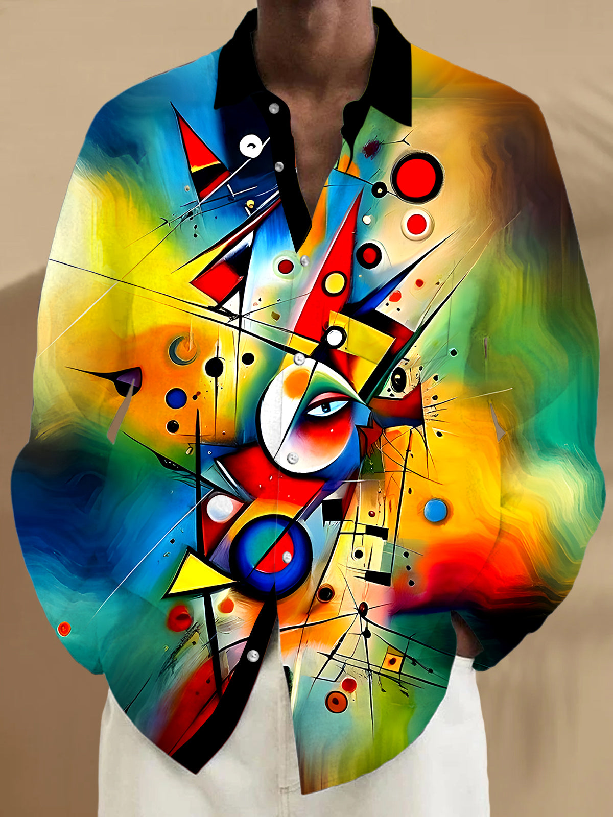 Art Men's Pocket Long Sleeve Shirts