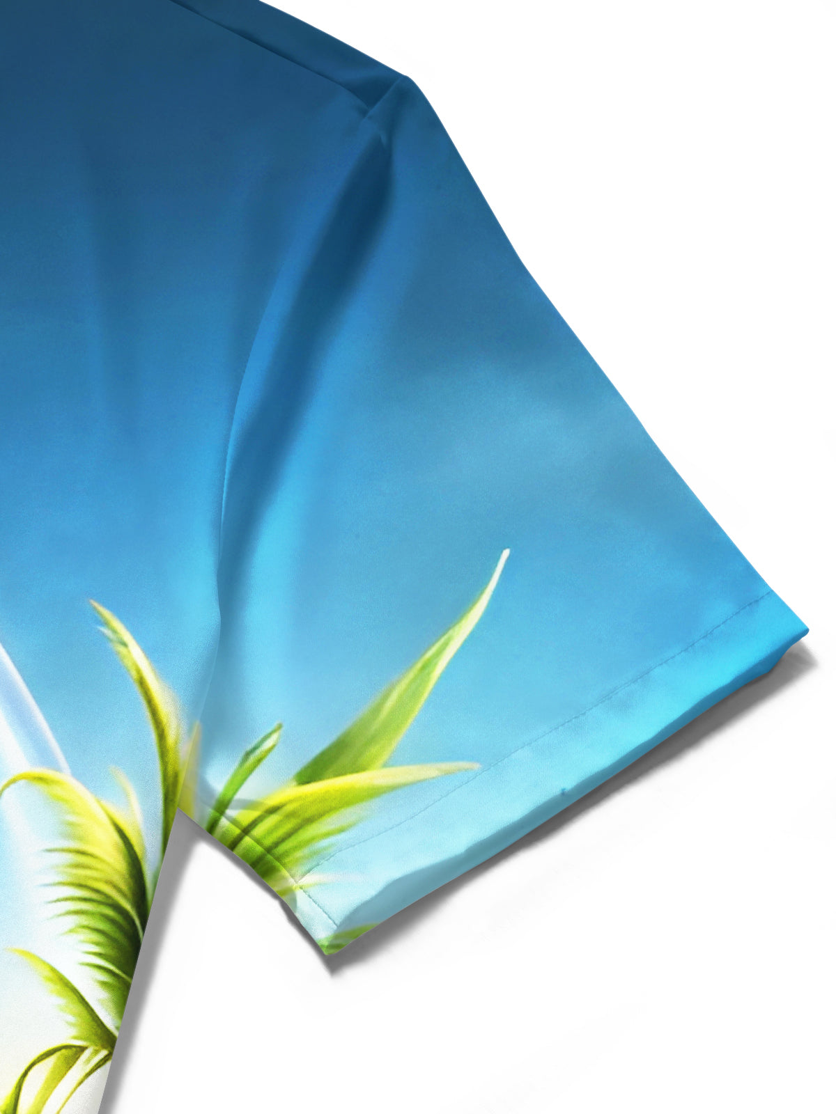 Hawaiian Coconut Art Boat Men's Pocket Short Sleeve Shirts