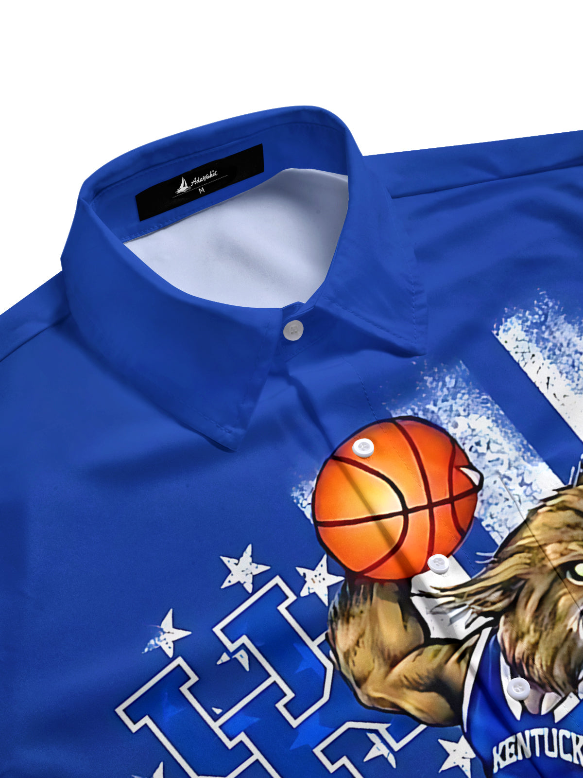 Wildcat Basketball Print Men's Pocket Short Sleeve Shirts