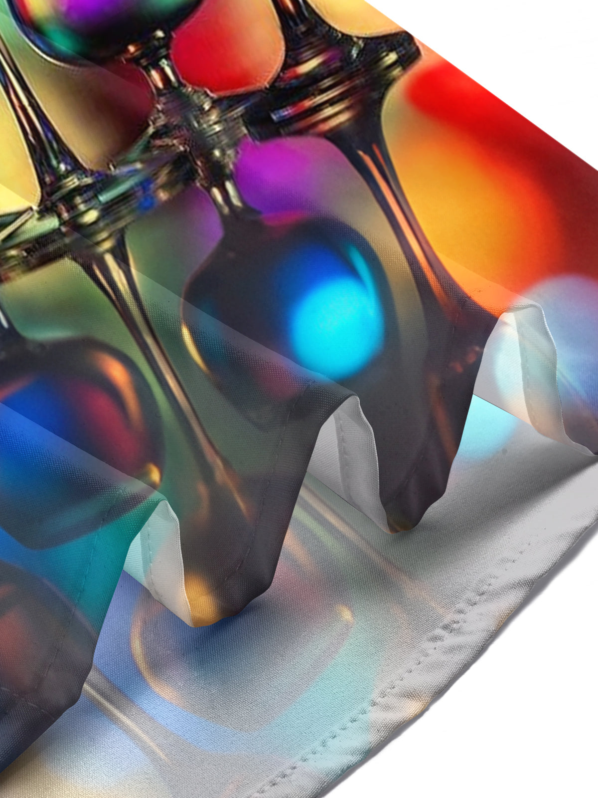 Gradient Champagne Print Men's Pocket Short Sleeve Shirts