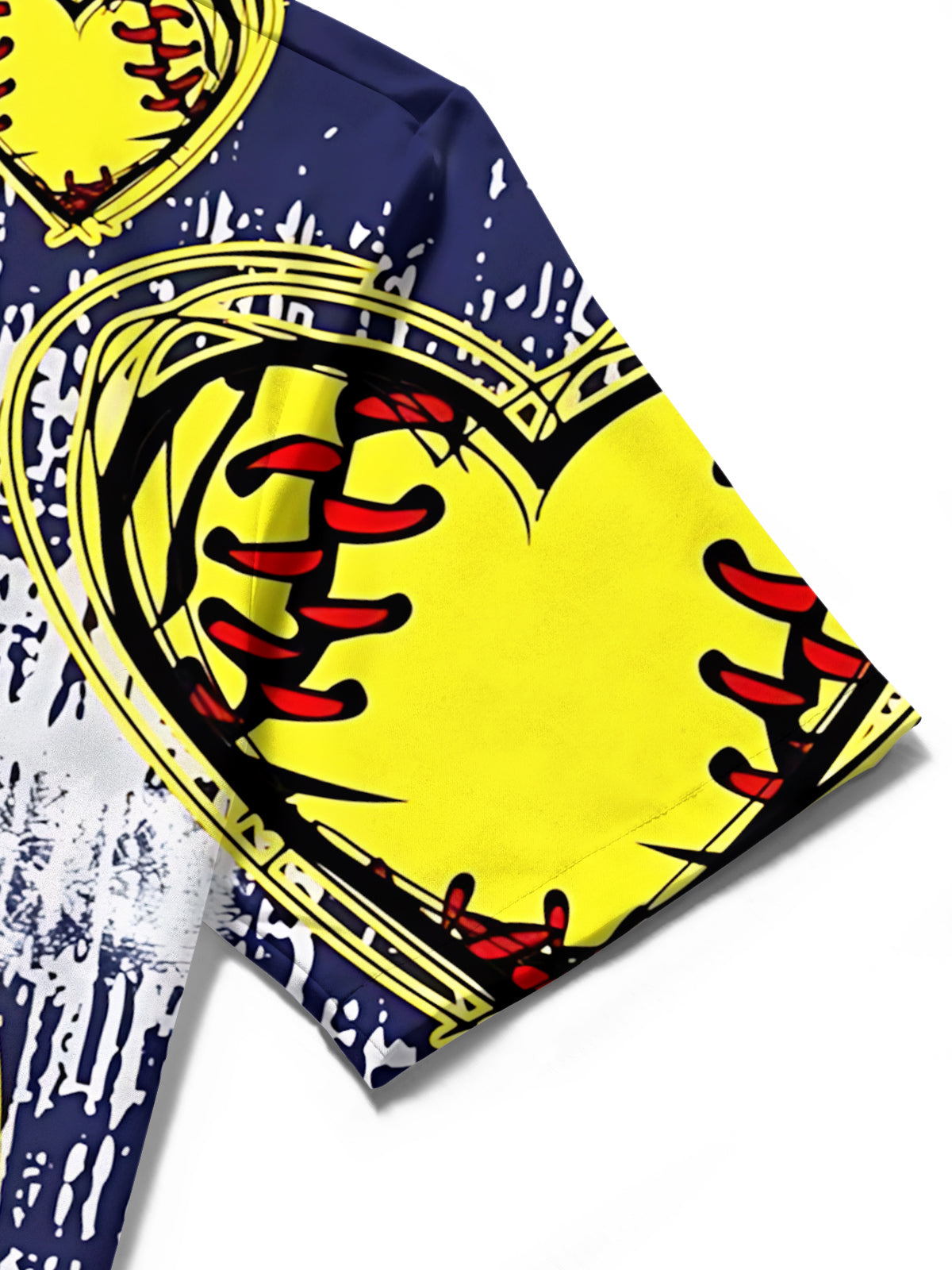 Softball Print Men's Pocket Short Sleeve Shirts