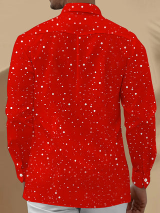 men's holiday shirt back view