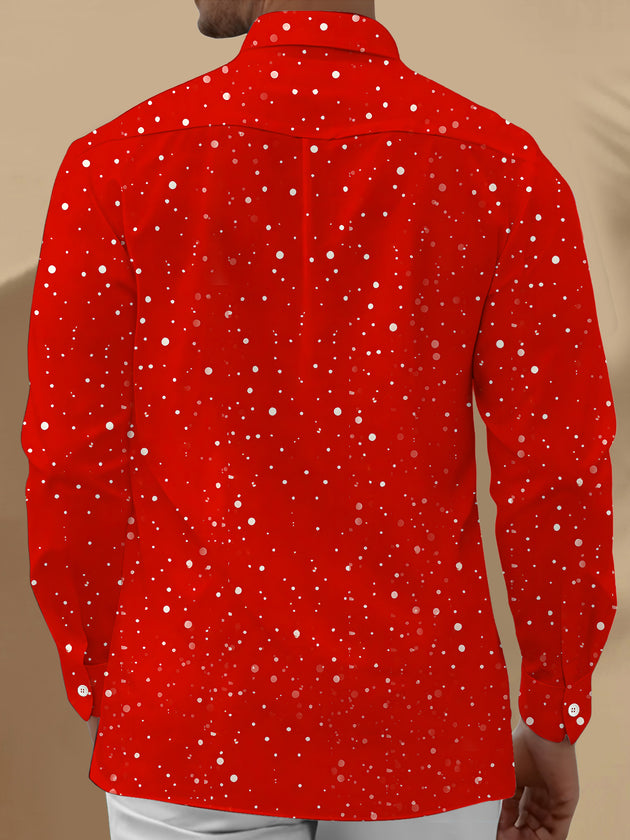 men's holiday shirt back view