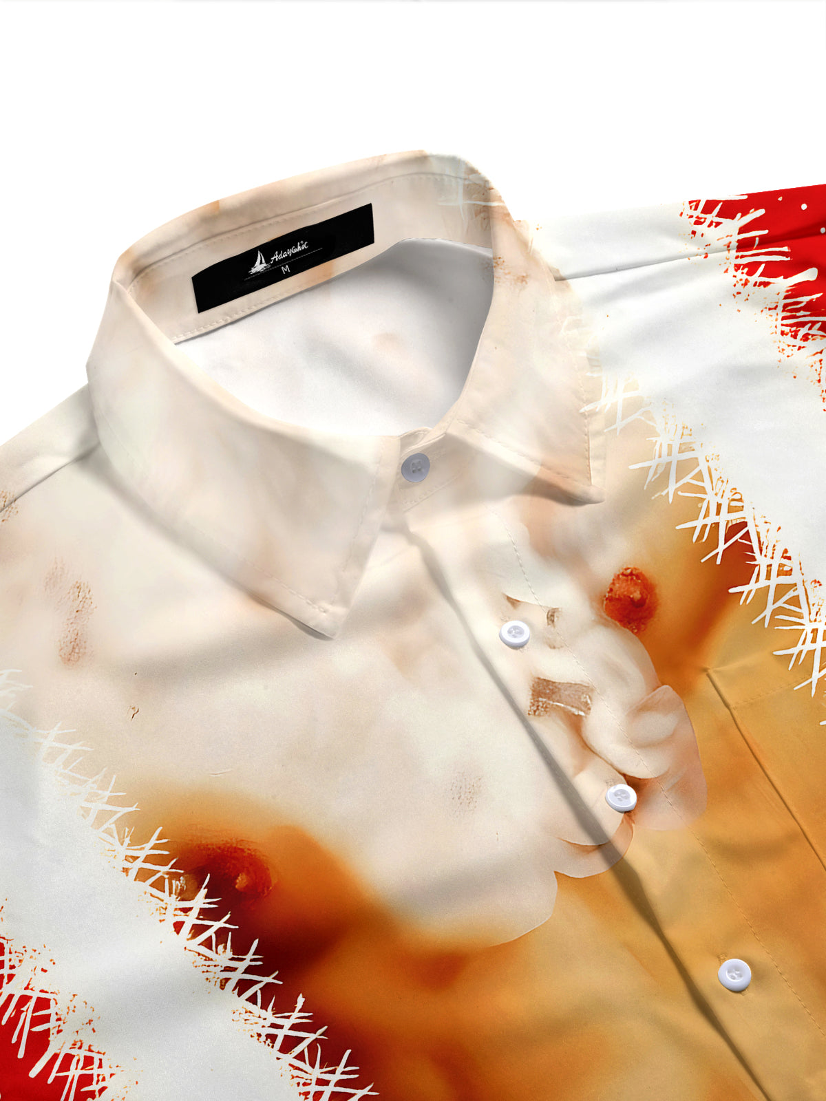 Funny Christmas Costume Men's Pocket Long Sleeve Shirts