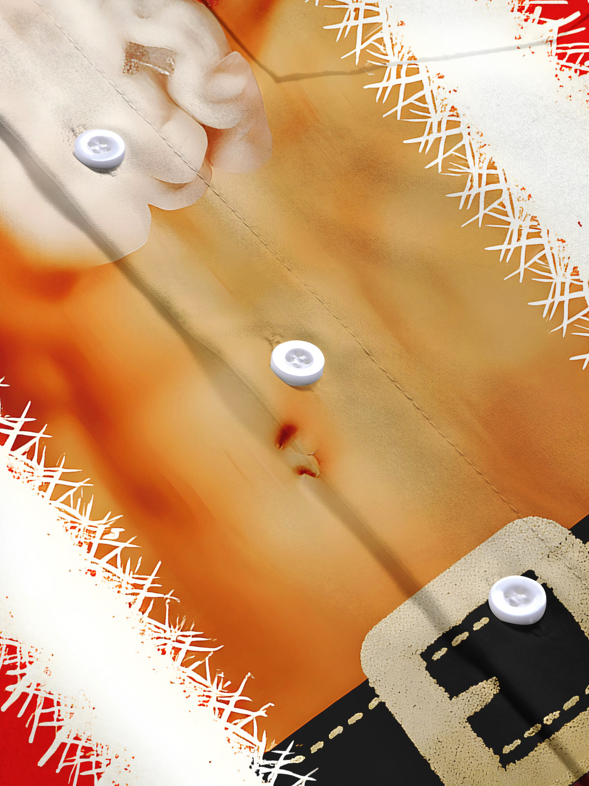 Funny Christmas Costume Men's Pocket Long Sleeve Shirts