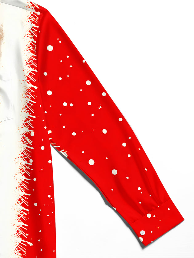 men's Christmas shirt close-up full sleeve