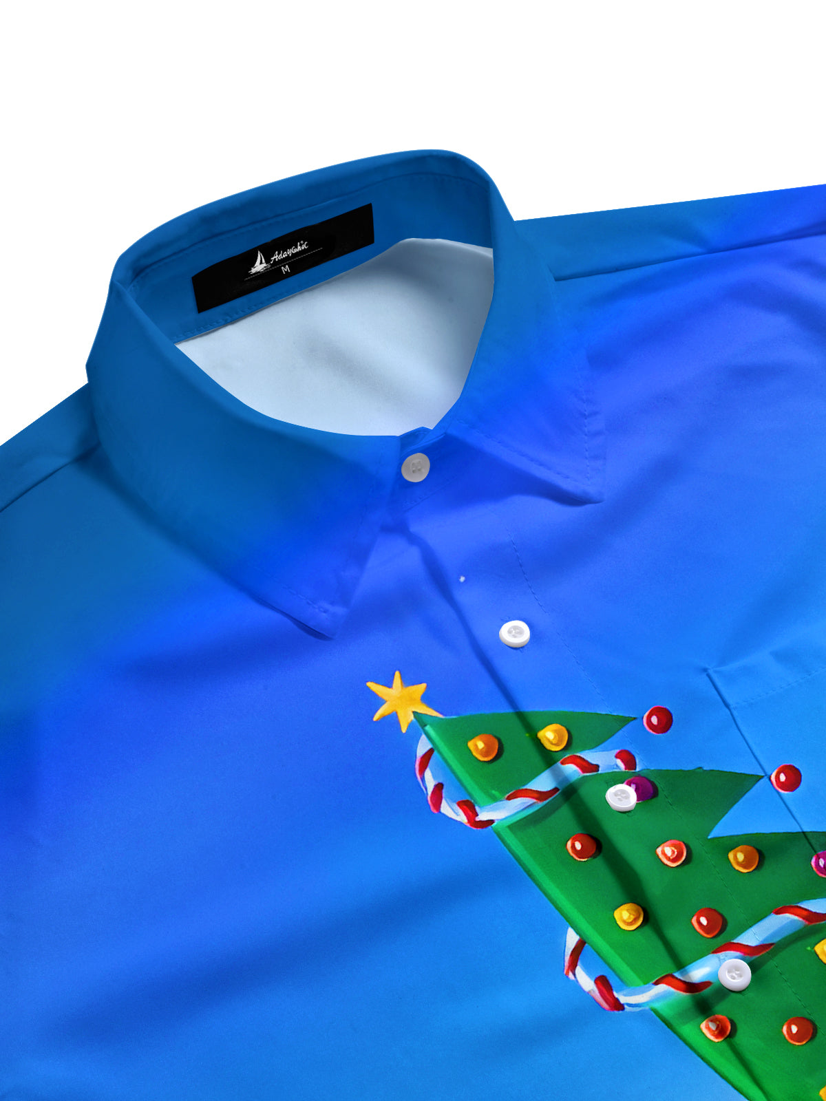 Fun Hawaiian Coconut Tree Santa Claus Sailing Surfing Xmas Men's Pocket Short Sleeve Shirts