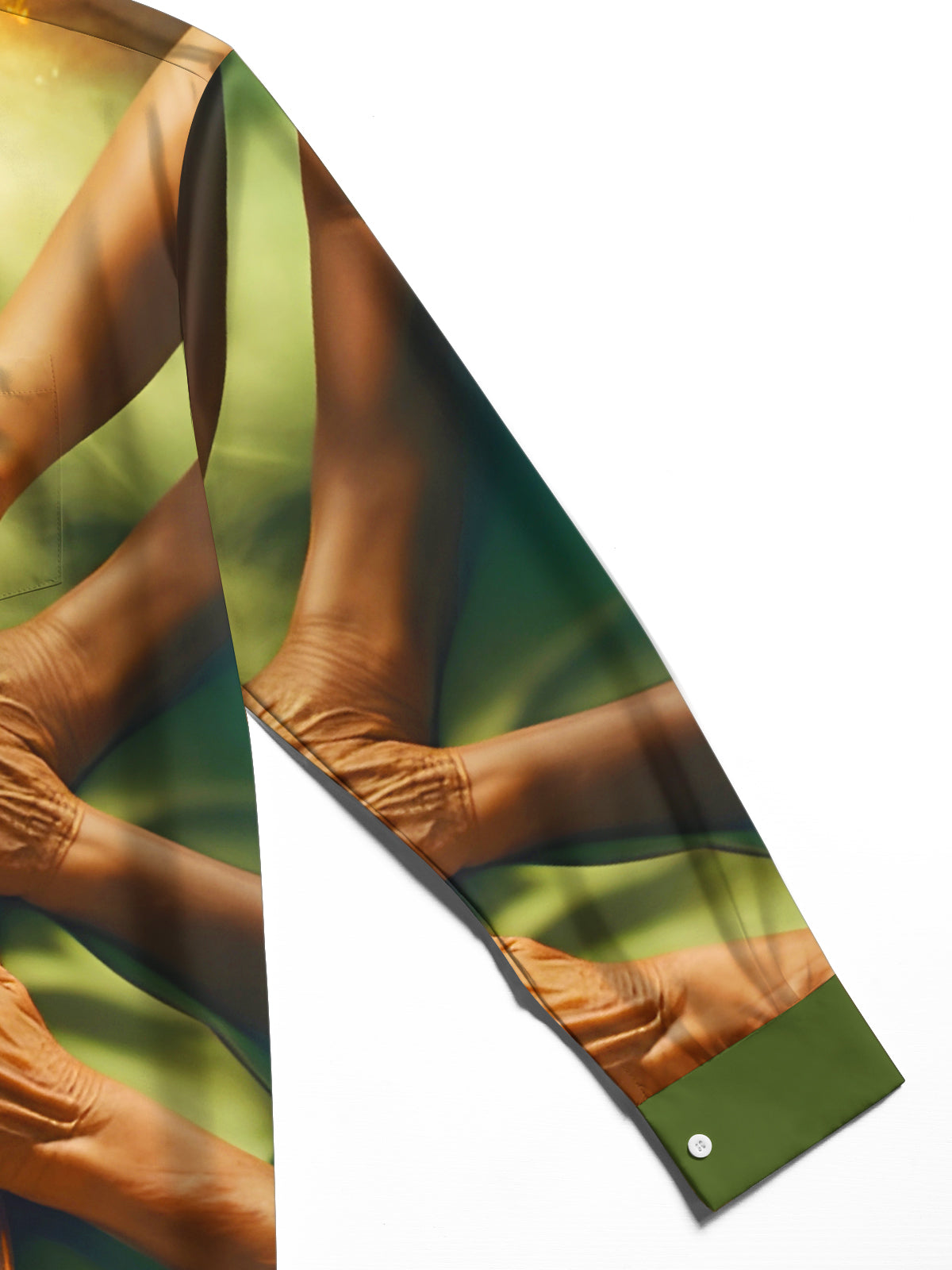 Multi-ethnic Hands Unity Shared Faith Bible Men's Pocket Long Sleeve Shirts