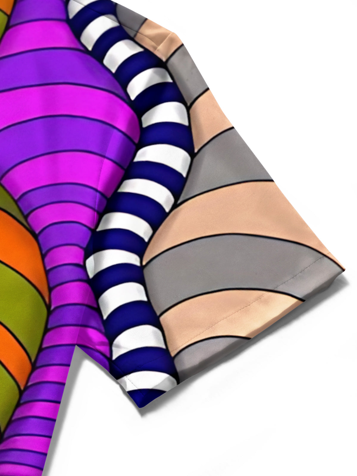 Abstract Eye Print Men's Pocket Short Sleeve Shirts