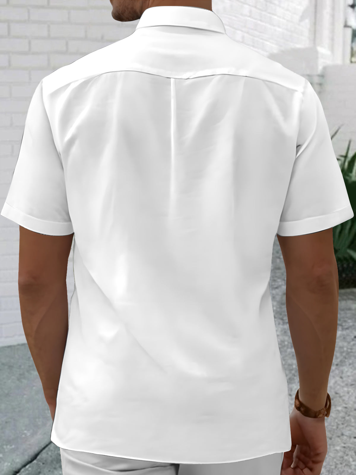 Christmas Cow Print Men's Pocket Short Sleeve Shirts