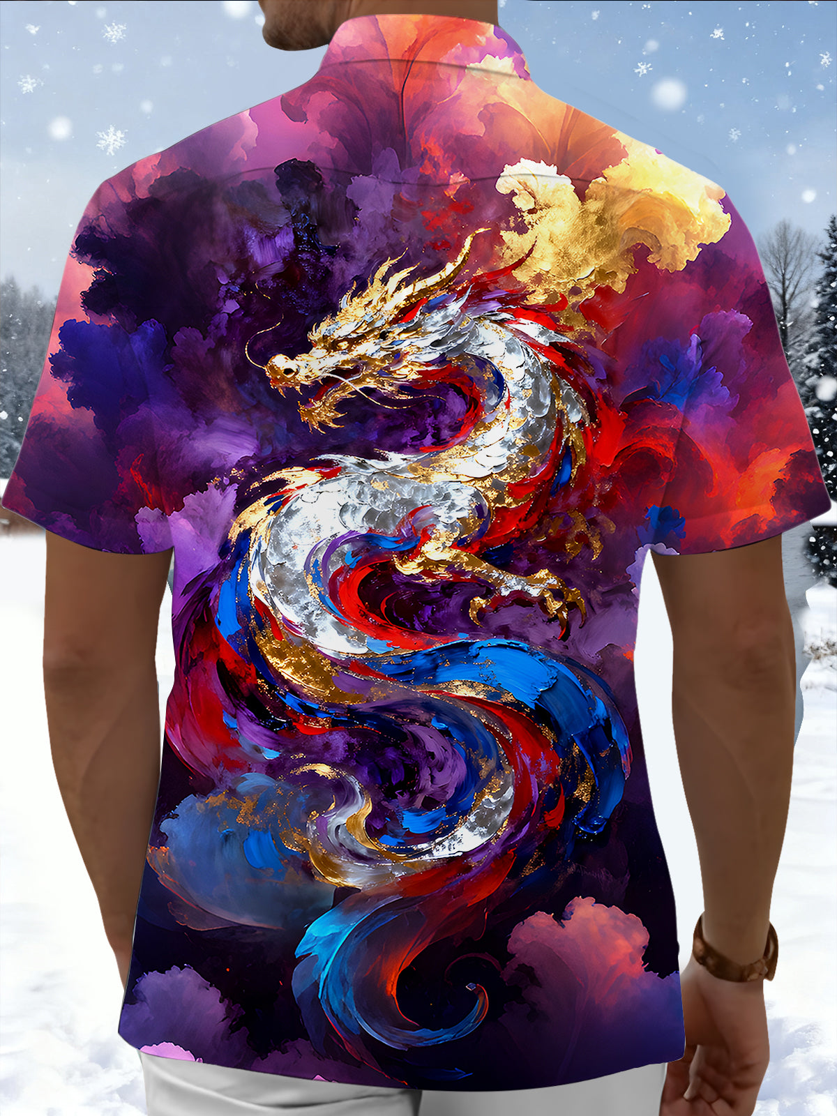 Dragon Men's Pocket Short Sleeve Shirts